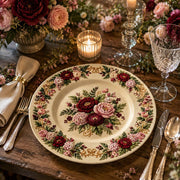 Daily Decorative Charger Plate – Cream Rose Centre Ring - MintiHome