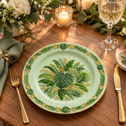 Daily Decorative Charger Plate – Mint Palm Ring Border - MintiHome