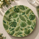 Daily Decorative Charger Plate – Soft Green Tropical Allover - MintiHome