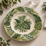 Daily Decorative Charger Plate – Cream Palm Fan Medallion - MintiHome