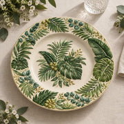 Daily Decorative Charger Plate – Cream Palm Fan Medallion - MintiHome