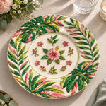 Daily Decorative Charger Plate – Cream Pink Bloom Medallion - MintiHome