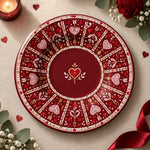 Valentine's Day Decorative Charger Plate – Radial Heart Panel Ring - MintiHome