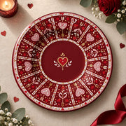 Valentine's Day Decorative Charger Plate – Radial Heart Panel Ring - MintiHome