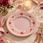 Valentine's Day Decorative Charger Plate – Heart Bow Garland Frame - MintiHome
