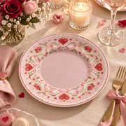 Valentine's Day Decorative Charger Plate – Heart Bow Garland Frame - MintiHome