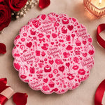 Valentine's Day Decorative Charger Plate – Berry Hearts And Roses - MintiHome