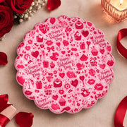 Valentine's Day Decorative Charger Plate – Berry Hearts And Roses - MintiHome