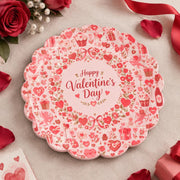 Valentine's Day Decorative Charger Plate – Pink Valentine Heart Ring - MintiHome