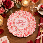 Valentine's Day Decorative Charger Plate – Pink Valentine Heart Ring - MintiHome