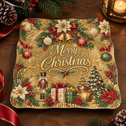 Christmas Decorative Charger Plate – Gold Bells Gift Greeting - MintiHome