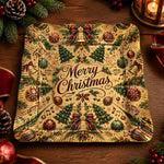 Christmas Decorative Charger Plate – Gold Radiating Greeting - MintiHome