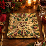 Christmas Decorative Charger Plate – Gold Radiating Greeting - MintiHome