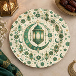 Ramadan Decorative Charger Plate – Sage Ramadan Kareem Moon Lantern - MintiHome