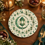 Ramadan Decorative Charger Plate – Sage Ramadan Kareem Moon Lantern - MintiHome