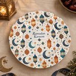 Ramadan Decorative Charger Plate – Cream Colourful Ramadan Kareem - MintiHome