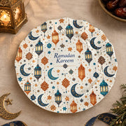 Ramadan Decorative Charger Plate – Cream Colourful Ramadan Kareem - MintiHome