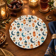 Ramadan Decorative Charger Plate – Cream Colourful Ramadan Kareem - MintiHome