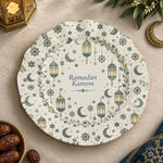 Ramadan Decorative Charger Plate – Blue Ramadan Kareem Lantern Ring - MintiHome