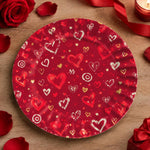 Valentine's Day Decorative Charger Plate – Red Heart Variety Allover - MintiHome