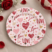 Valentine's Day Decorative Charger Plate – Blush Love Heart Script - MintiHome