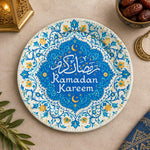 Ramadan Decorative Charger Plate – Blue Ramadan Kareem Medallion - MintiHome