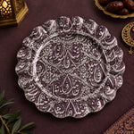 Ramadan Decorative Charger Plate – Navy Calligraphy Allover - MintiHome