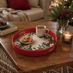 Christmas Holly Berry Plastic Serving Tray – Winter Greenery - MintiHome