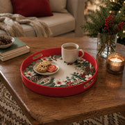 Christmas Holly Berry Plastic Serving Tray – Winter Greenery - MintiHome