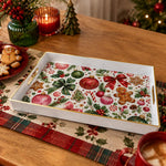 Christmas Mix Plastic Serving Tray – Gingerbread Cookie plastic serving tray shown in a rectangular product view.