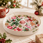 Christmas Mix Plastic Serving Tray – Gingerbread Cookie plastic serving tray shown in a round product view.