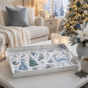 Christmas Winter Animals Plastic Serving Tray – Deer Fox Holiday Decor - MintiHome
