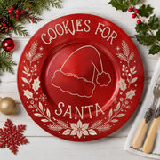 Cookies for Santa Christmas Charger Plate | Festive Holiday - effect view 1