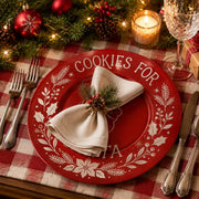Cookies for Santa Christmas Charger Plate | Festive Holiday - scene view 1