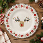 Rudolph Reindeer Christmas Charger Plate | Cute Holiday Decor - effect view 2