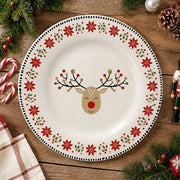 Rudolph Reindeer Christmas Charger Plate | Cute Holiday Decor - effect view 2