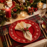 Rudolph Reindeer Christmas Charger Plate | Cute Holiday Decor - scene view 1