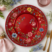 Watercolor Spring Floral Charger Plate | Pastel Garden Tableware - effect view 1