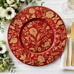 Navy Gold Ornate Floral Charger Plate | Luxury Border Tableware - effect view 1