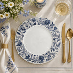 Navy Gold Ornate Floral Charger Plate | Luxury Border Tableware - scene view 1