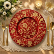 Navy Gold Ornate Floral Charger Plate | Luxury Border Tableware - scene view 2