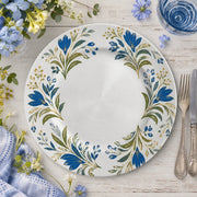 Blue Gold Botanical Charger Plate | Teal Center Luxury Tableware - effect view 2
