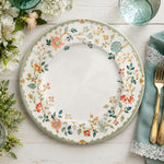 Pastel Floral Wreath Charger Plate | Soft Botanical Tableware - effect view 2