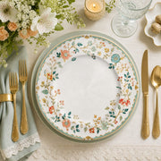 Pastel Floral Wreath Charger Plate | Soft Botanical Tableware - scene view 1