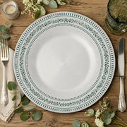 Dark Green Gold Leaf Charger Plate | Minimalist Wreath Tableware - effect view 2