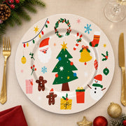Christmas Santa Charger Plate - Cute Holiday Table Decor Under Plate - effect view 1