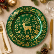 Christmas Green Charger Plates – Holiday Under Plate Table Decor - effect view 1