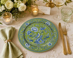 Chinoiserie Floral and Bird Charger Plate – Blue & Green Wedding Under Plate - scene view 1