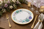 Modern Botanical Wedding Charger Plate – Gold Geometric Succulent Underplate - scene view 1
