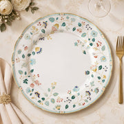 **Elegant Floral Wedding Charger Plates – White Ceramic Under Plates, Set of 4** - effect view 1